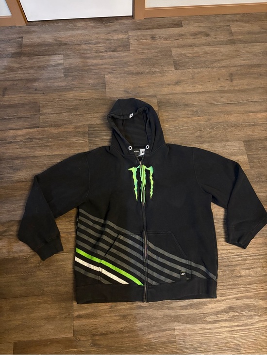 Monster Energy Other - Vintage Monster Energy Hoodie Full Zip Big Logo 00s Racing Men Size XL Black